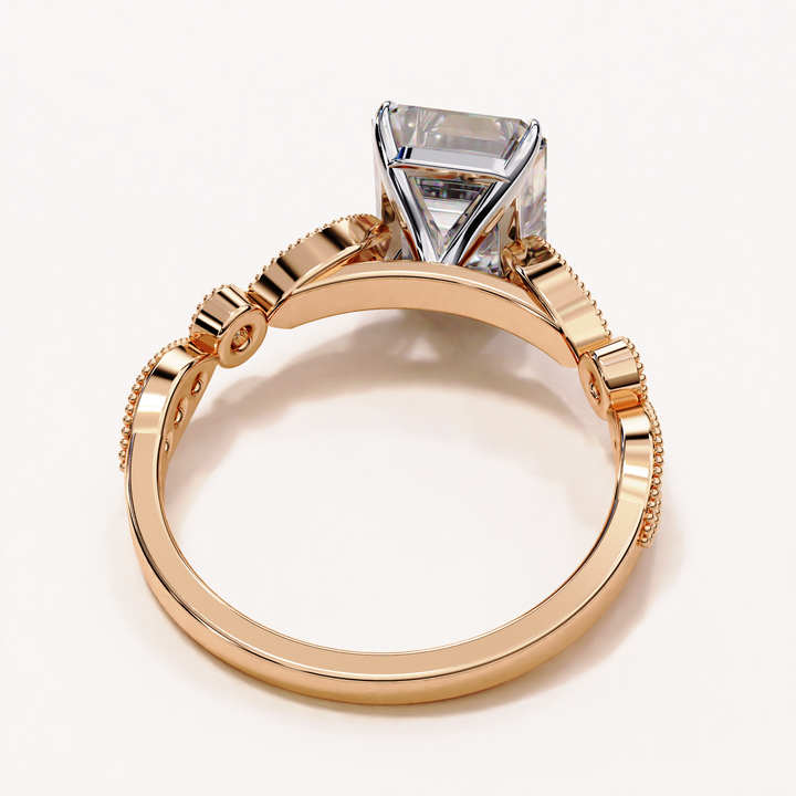 tapered baguette diamond ring | radiant proposal ring | ethical diamond jewelry
