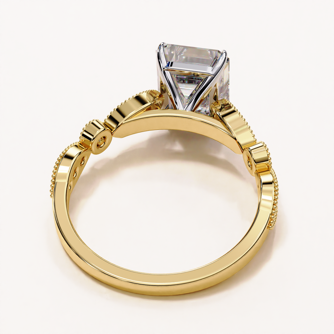premium lab diamond cut | radiant style solitaire ring | radiant wedding jewelry
