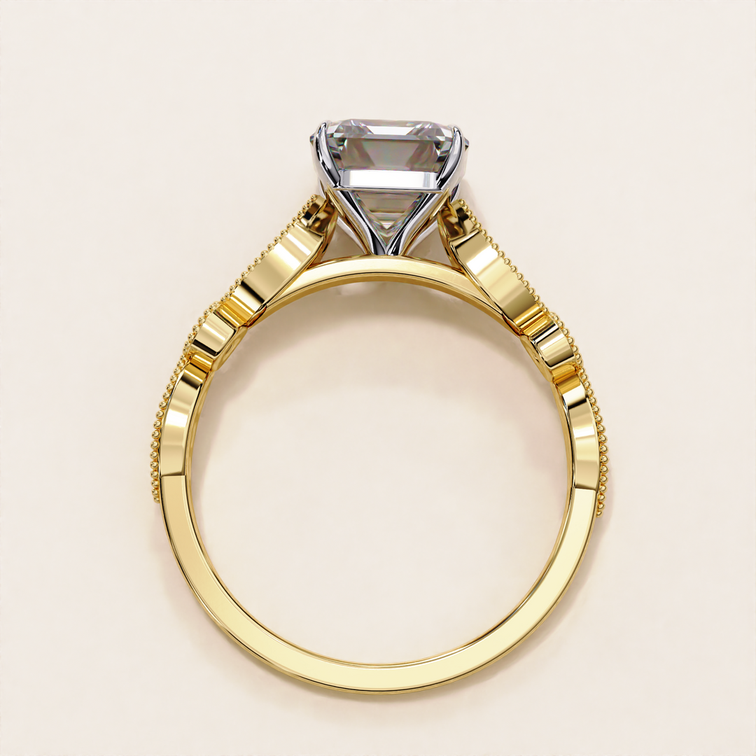 radiant cut lab stone ring | radiant bridal solitaire | radiant cut collection

