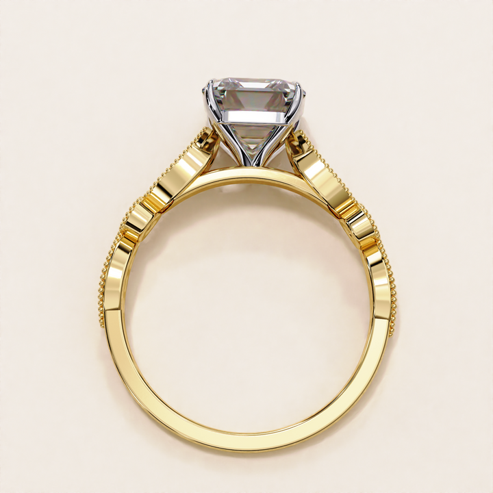 radiant cut lab stone ring | radiant bridal solitaire | radiant cut collection

