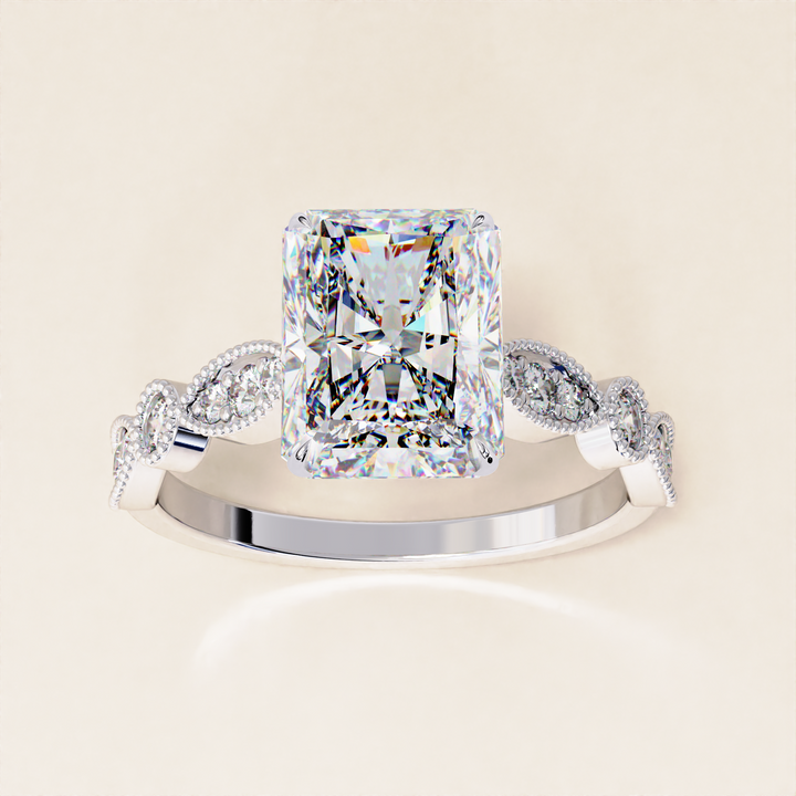 classic radiant diamond ring | bold radiant solitaire | engagement ring radiant
