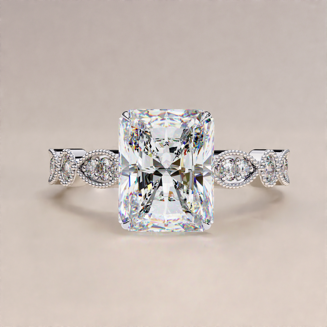 Radiant Cut Lab-Grown Diamond Engagement Ring in 14K Gold – Elegant & Ethical