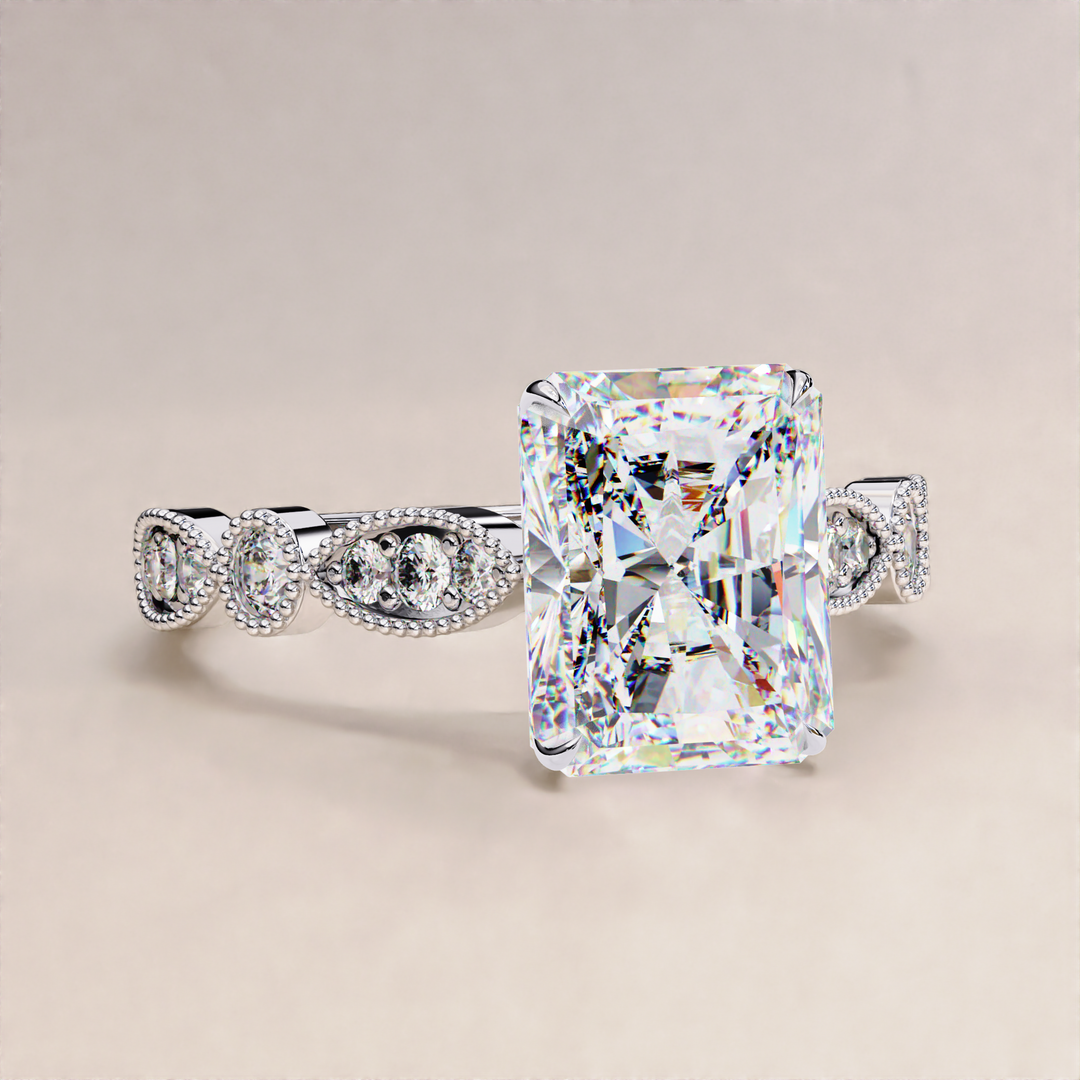 vintage radiant style | radiant cut for her | sustainable diamond ring

