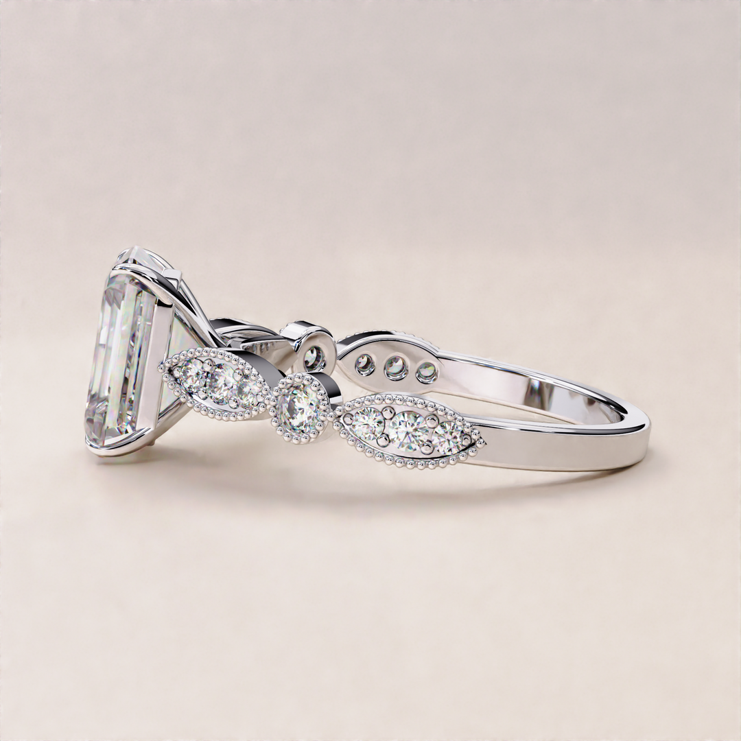 GRA certified diamond | radiant engagement for bride | custom radiant cut ring
