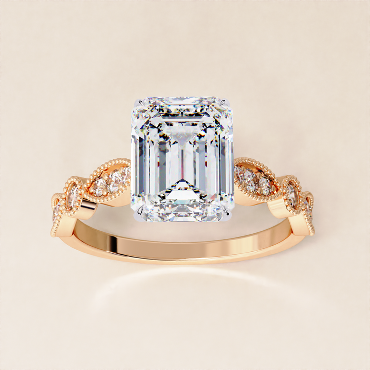 yellow gold emerald ring | white gold emerald ring | platinum emerald ring
