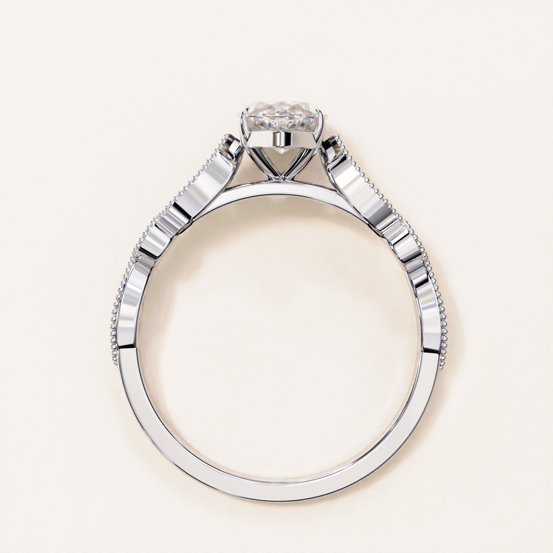 marquise lab diamond solitaire