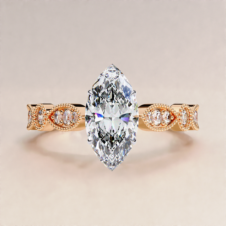 marquise lab diamond ring 