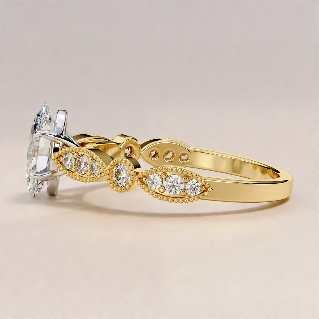 milgrain diamond ring 