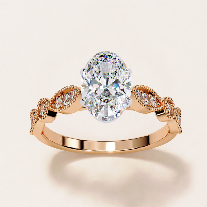 elegant rose band ring