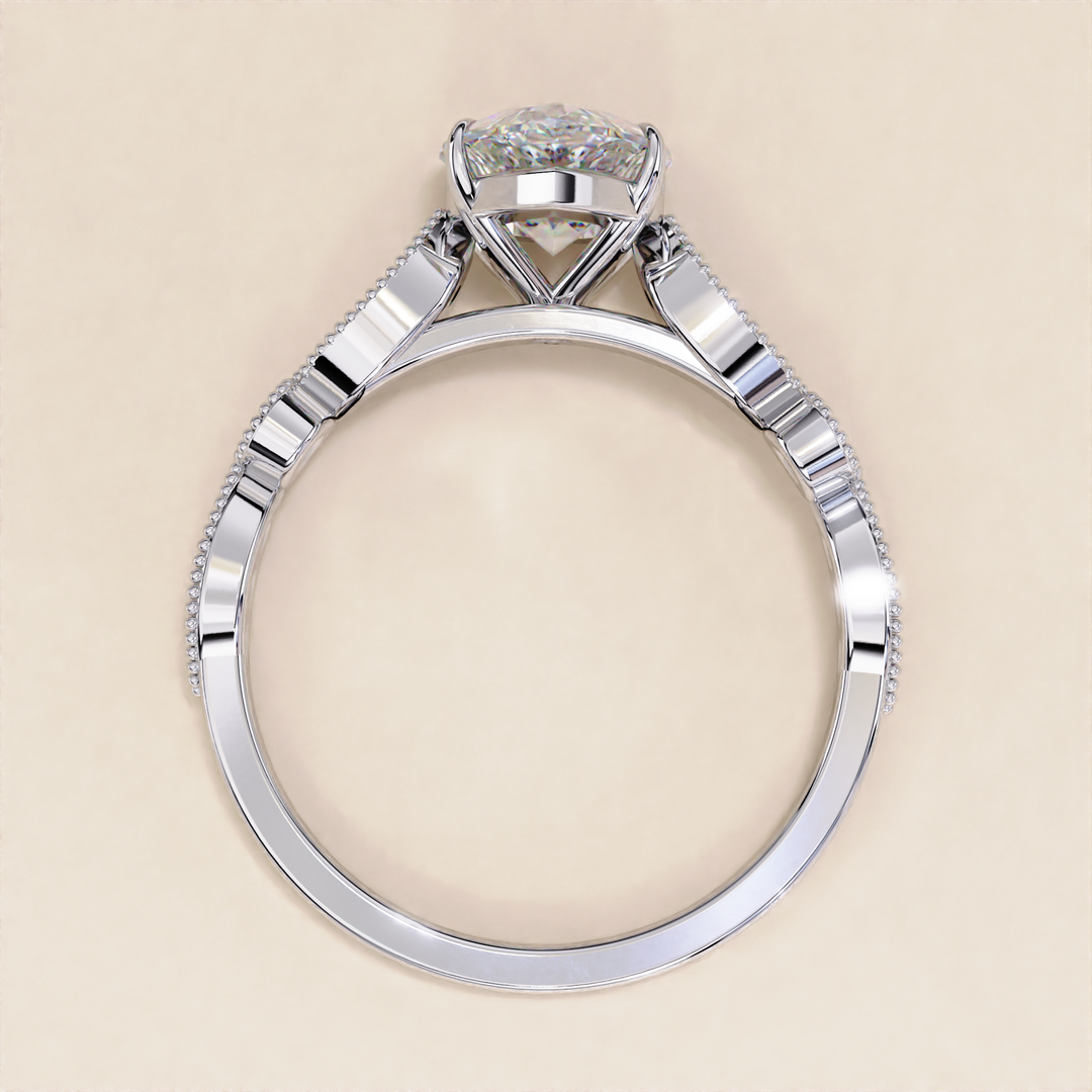 oval shape bridal ring