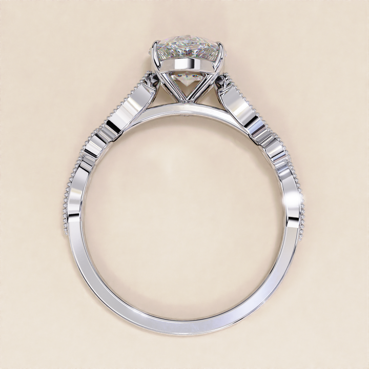 oval shape bridal ring