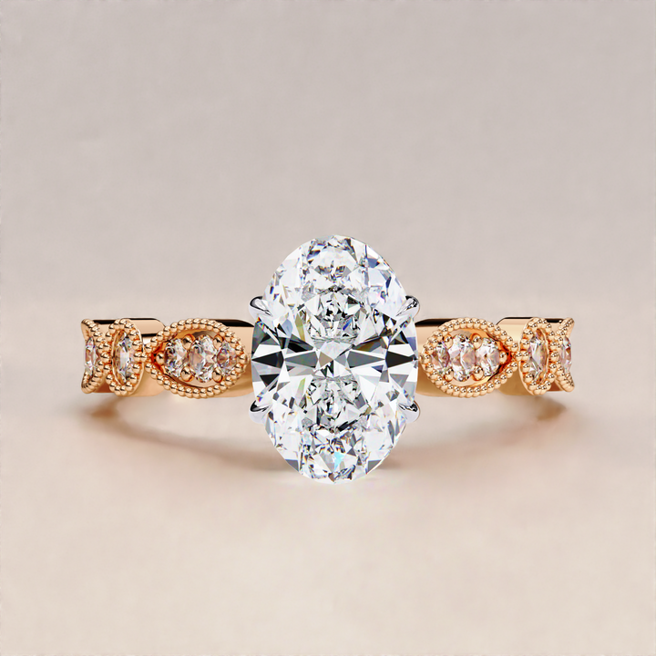 diamond ring with side stones