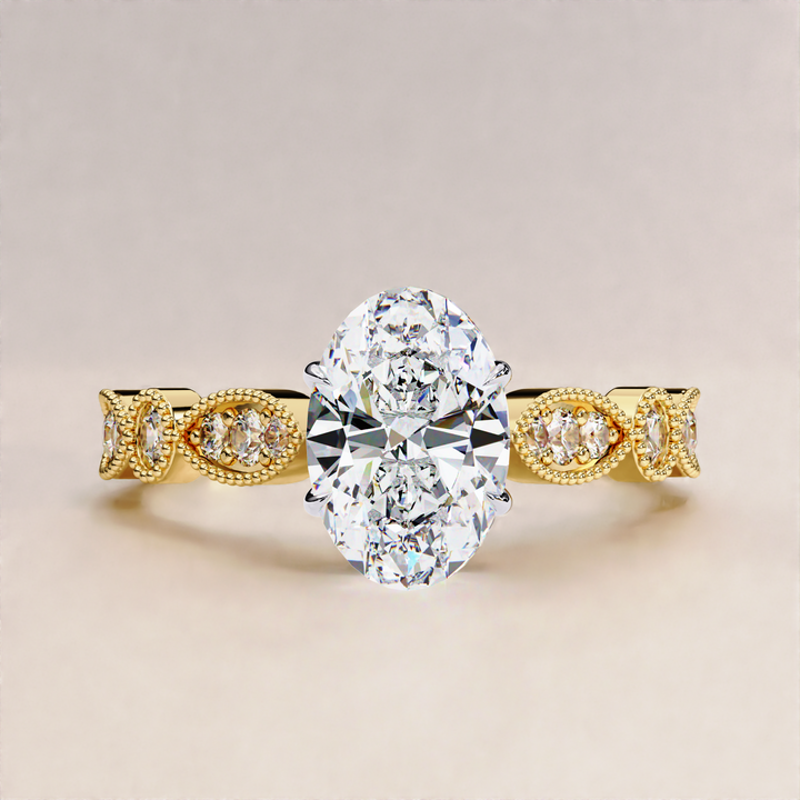 oval lab diamond ring