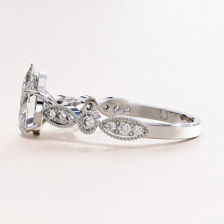  custom pear ring