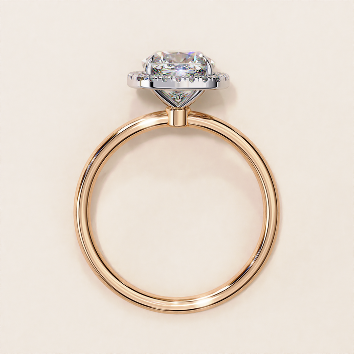 Cushion Cut Lab Grown Diamond Halo Ethical Diamond Ring for Women
