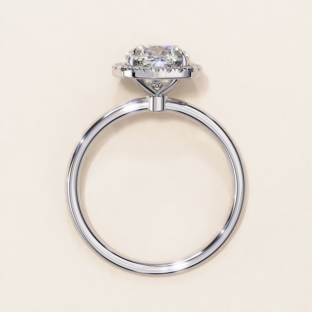 Cushion Cut Lab Grown Diamond Halo Ethical Diamond Ring for Women
