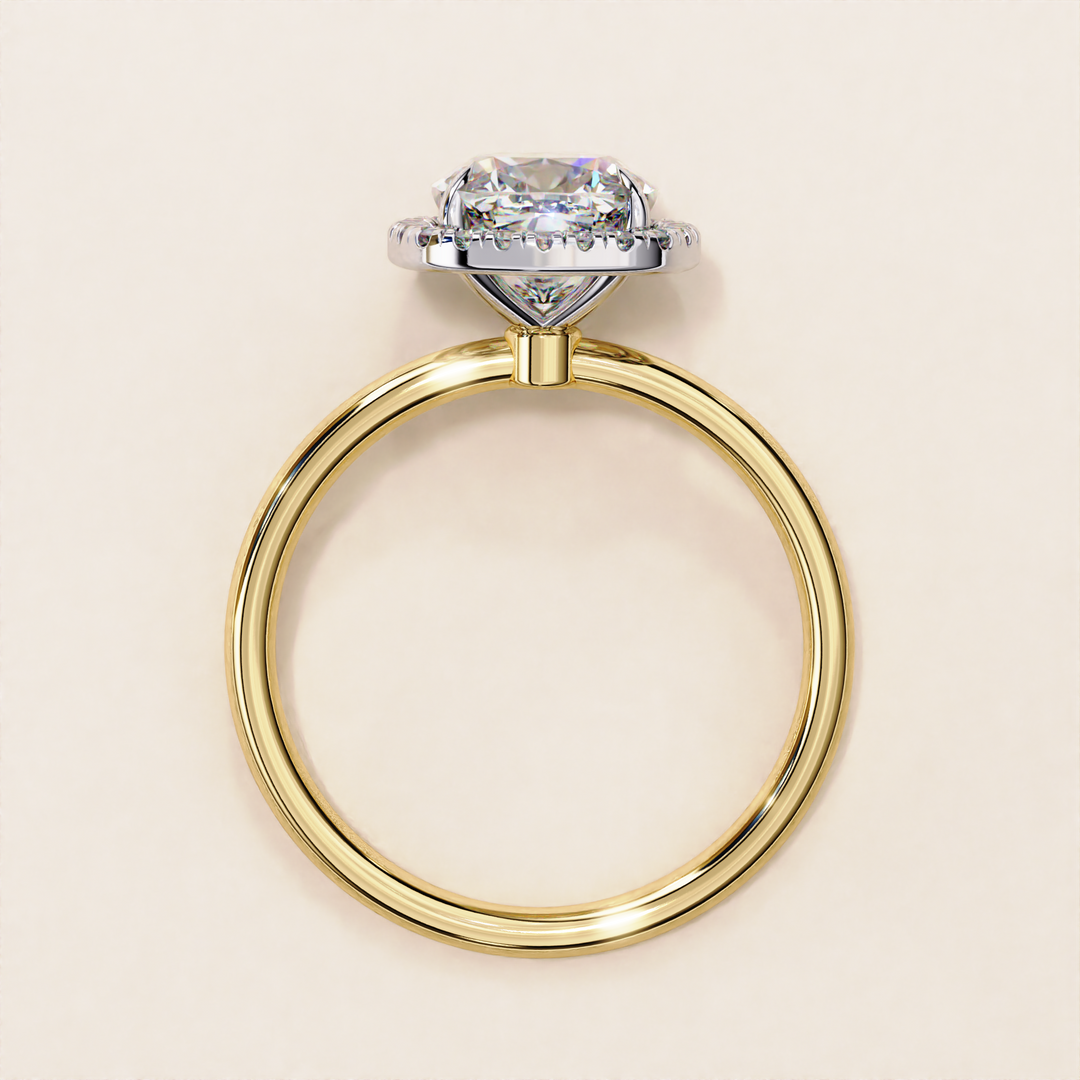 Cushion Cut Lab Grown Diamond Halo Ethical Diamond Ring for Women