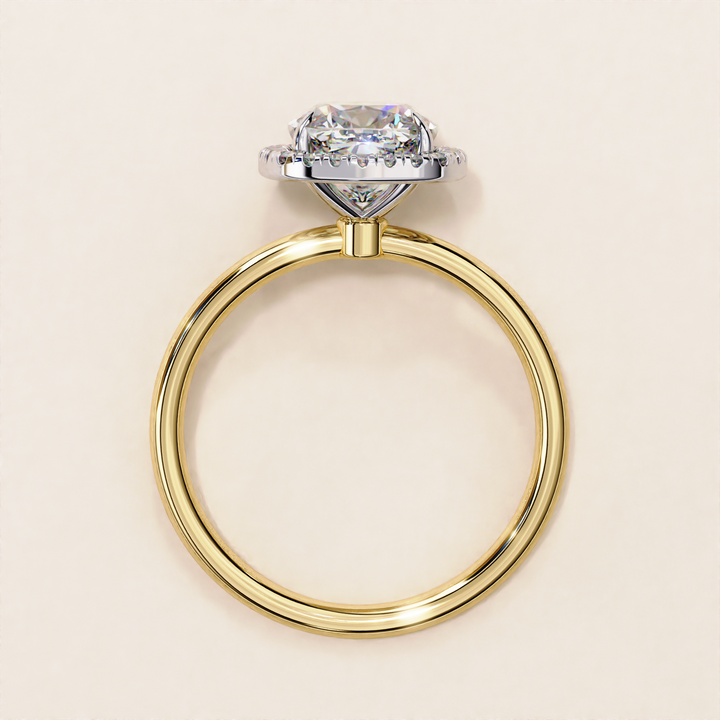 Cushion Cut Lab Grown Diamond Halo Ethical Diamond Ring for Women