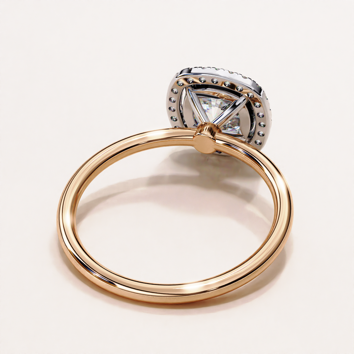 Cushion Cut Lab Grown Diamond Halo Ethical Diamond Ring for Women