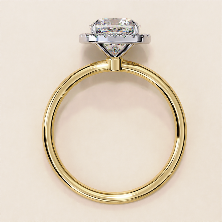Cushion Cut Lab Grown Diamond Halo Ethical Diamond Ring for Women