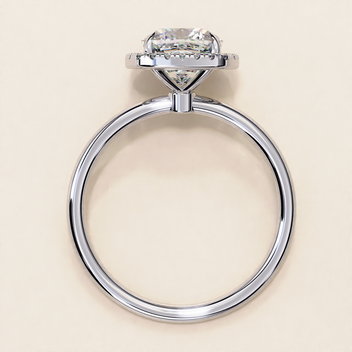 Cushion Cut Lab Grown Diamond Halo Ethical Diamond Ring for Women