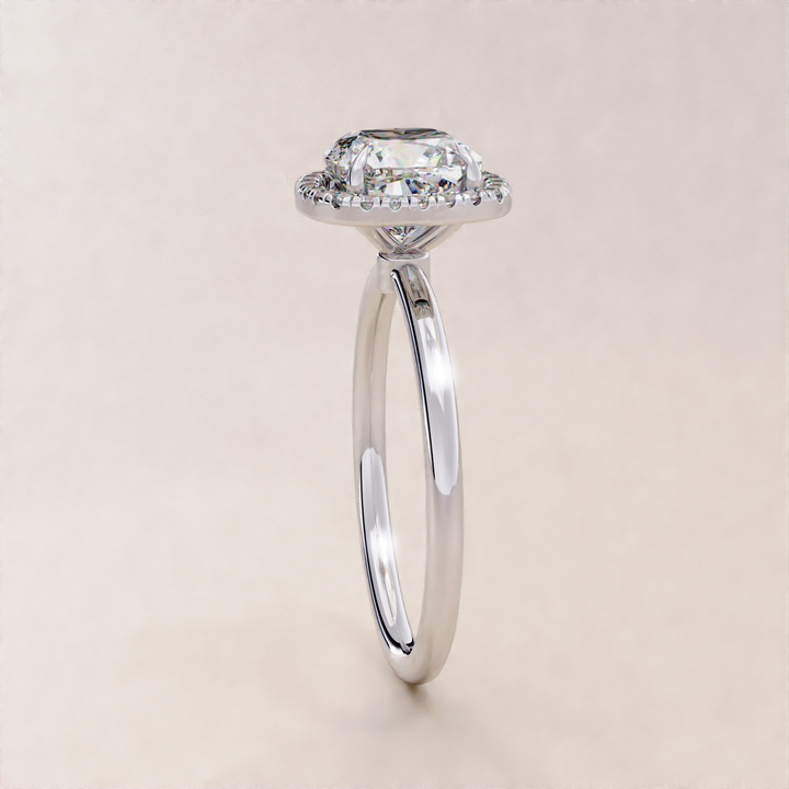 Cushion Cut Lab Grown Diamond Halo Ethical Diamond Ring for Women