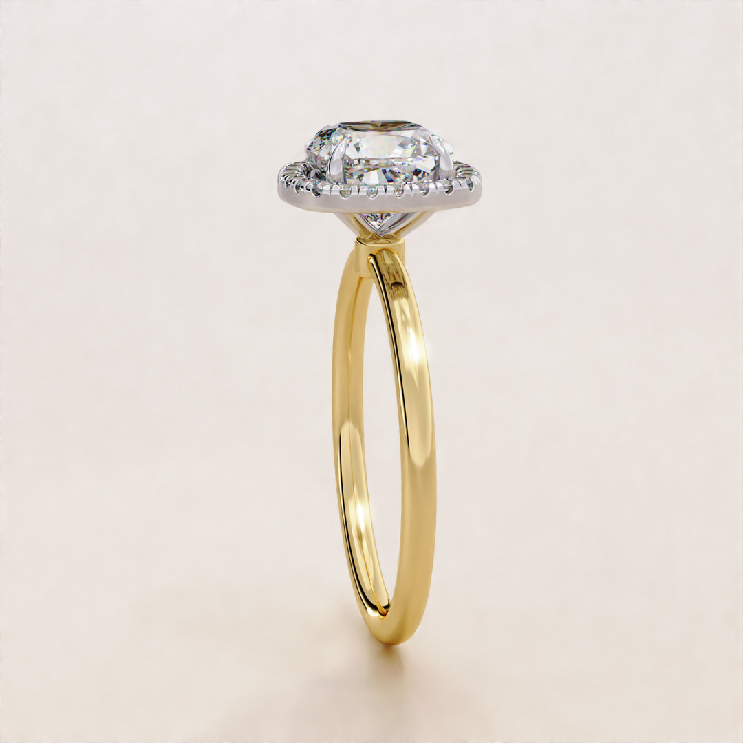 Cushion Cut Lab Grown Diamond Halo Ethical Diamond Ring for Women
