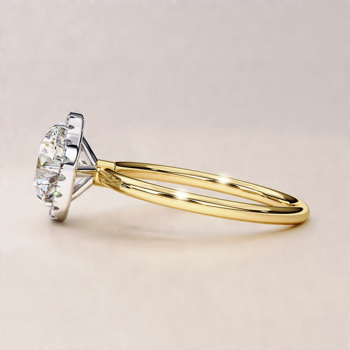 round diamond halo
