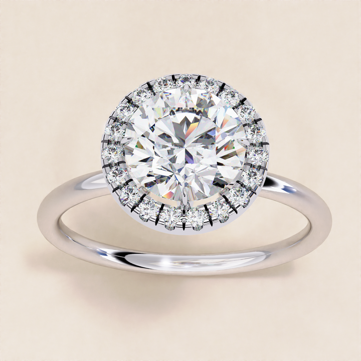 modern halo ring