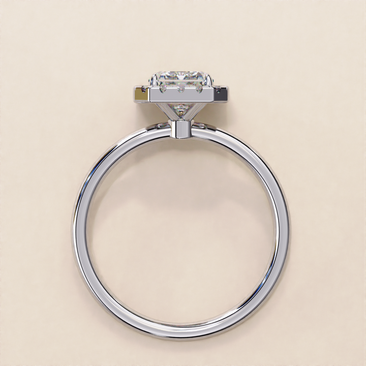 Sparkling Radiant Cut Lab Grown Diamond Halo Ring