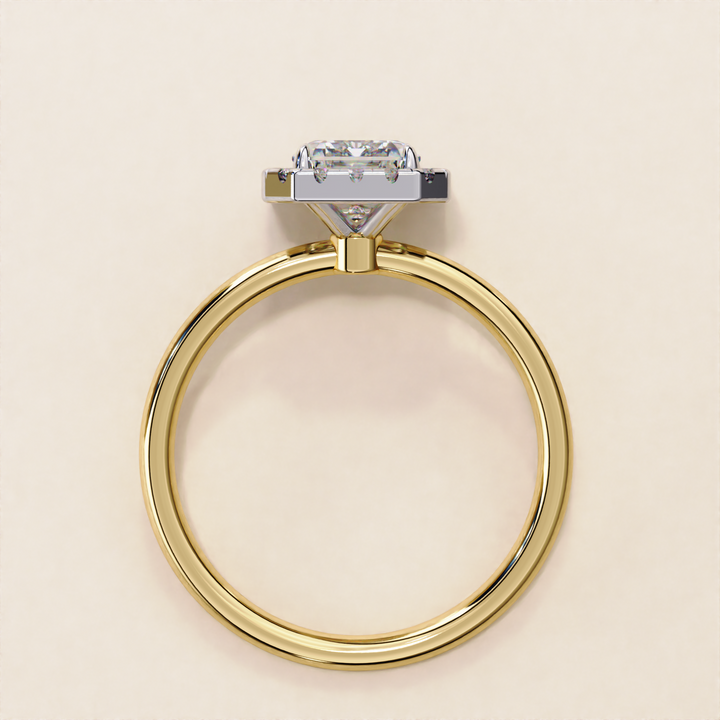 Sparkling Radiant Cut Lab Grown Diamond Halo Ring
