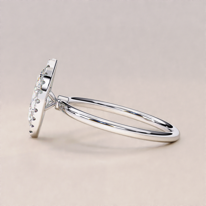 Ethical Bridal Marquise Lab Grown Diamond Halo Ring