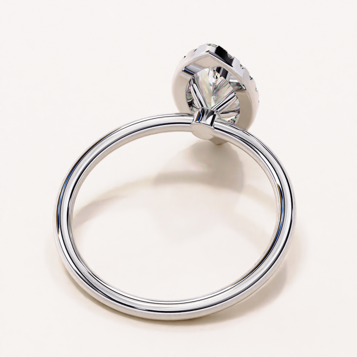Ethical Bridal Marquise Lab Grown Diamond Halo Ring