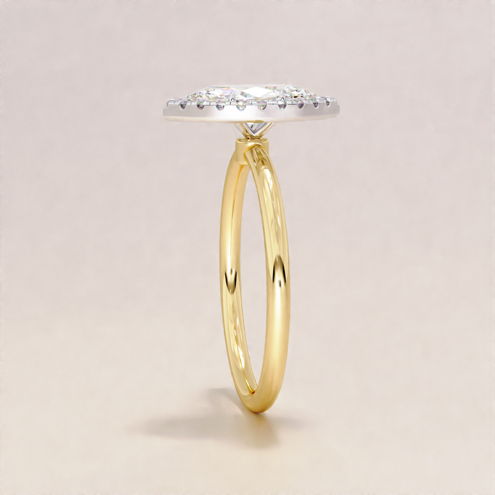 Ethical Bridal Marquise Lab Grown Diamond Halo Ring