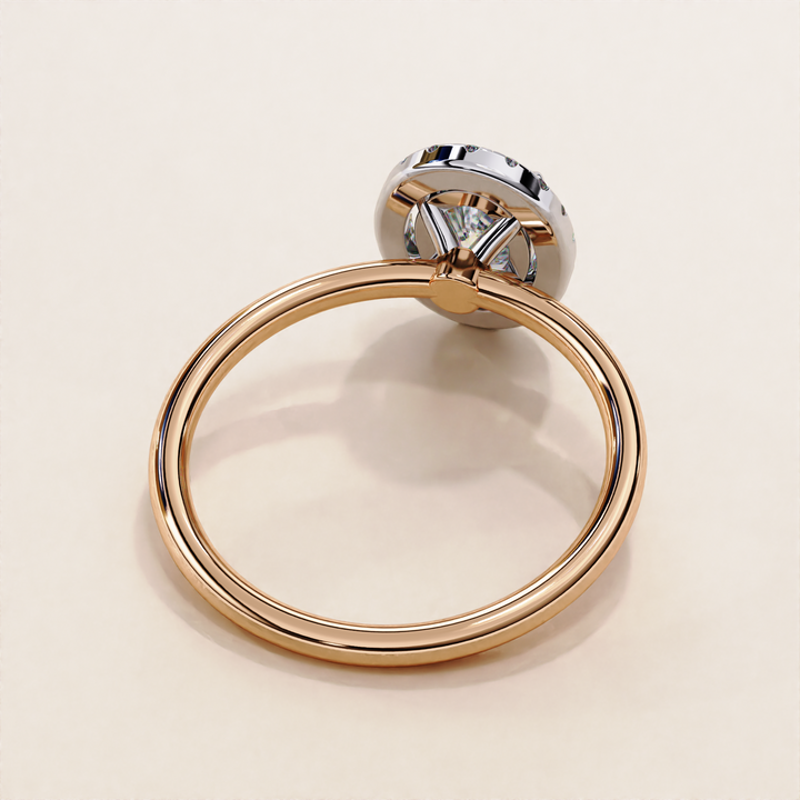 Sparkling Oval Cut Lab Grown Diamond Halo Ring