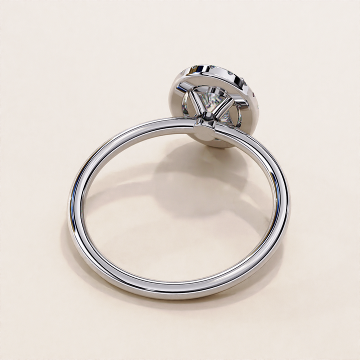 Sparkling Oval Cut Lab Grown Diamond Halo Ring