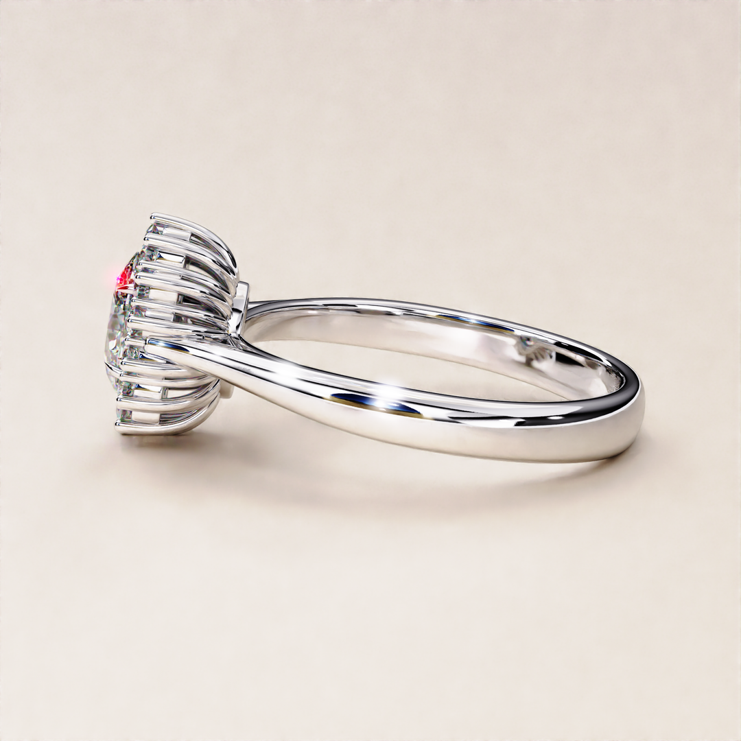 Halo Solitaire Engagement Ring