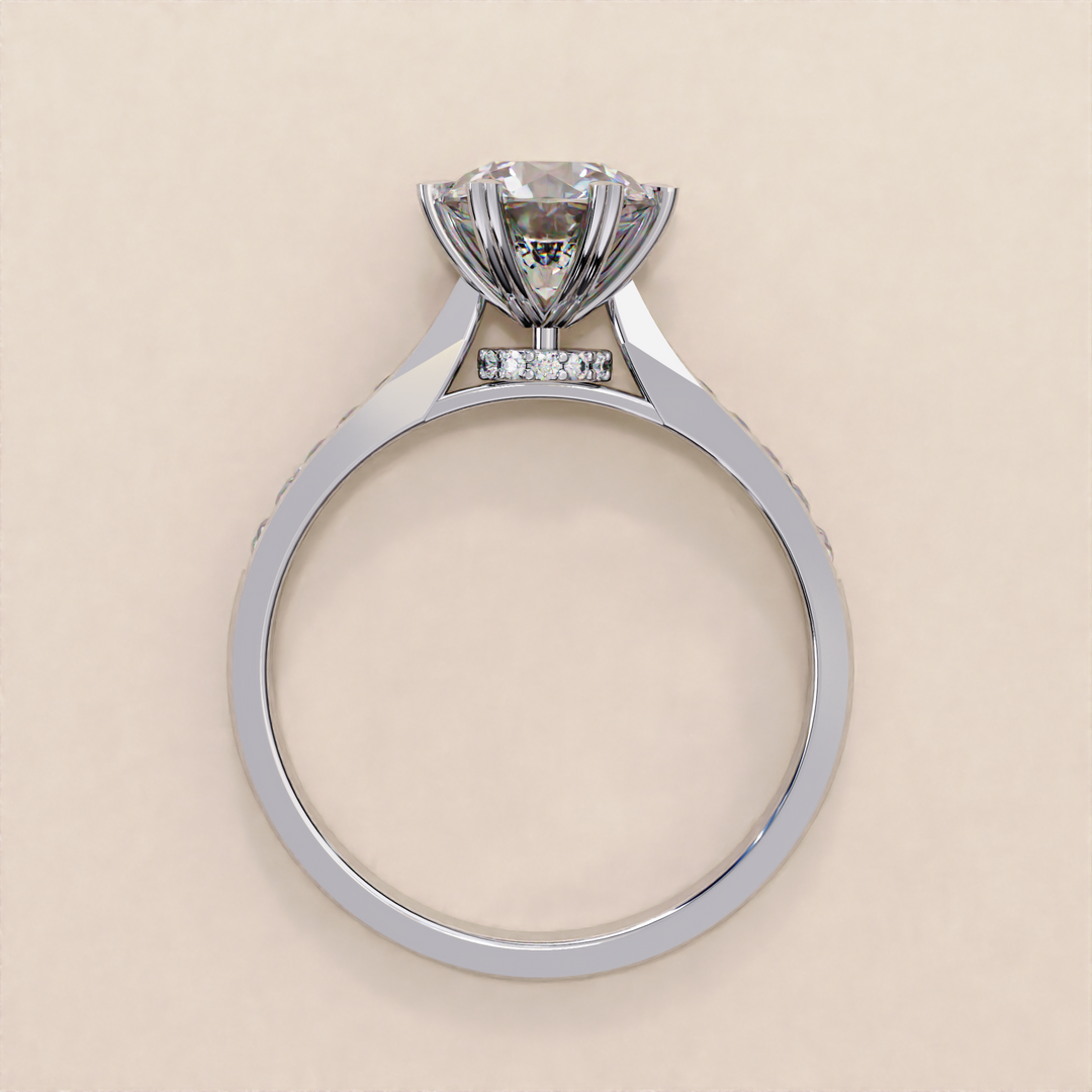 Hidden Halo Engagement Rings