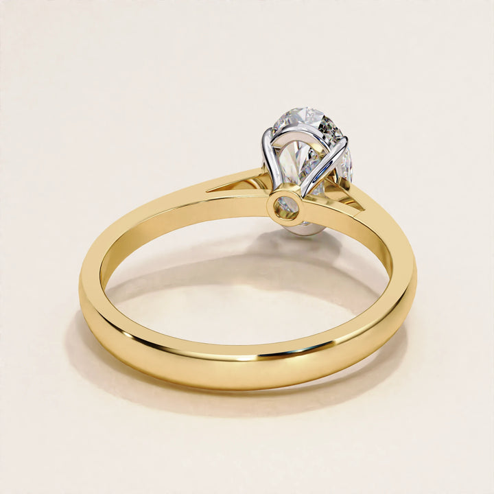 Oval Cut Lab Grown Diamond Engagement Ring, Luxury Bridal Diamond Ring