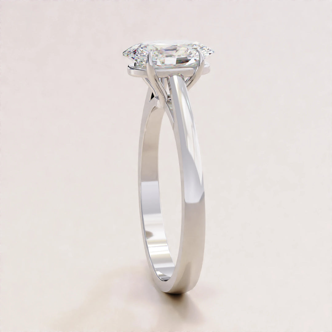 Oval Cut Lab Grown Diamond Engagement Ring, Luxury Bridal Diamond Ring