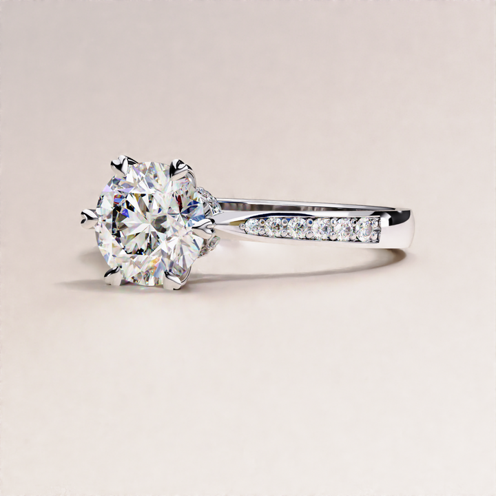 Pave Set Engagement Ring