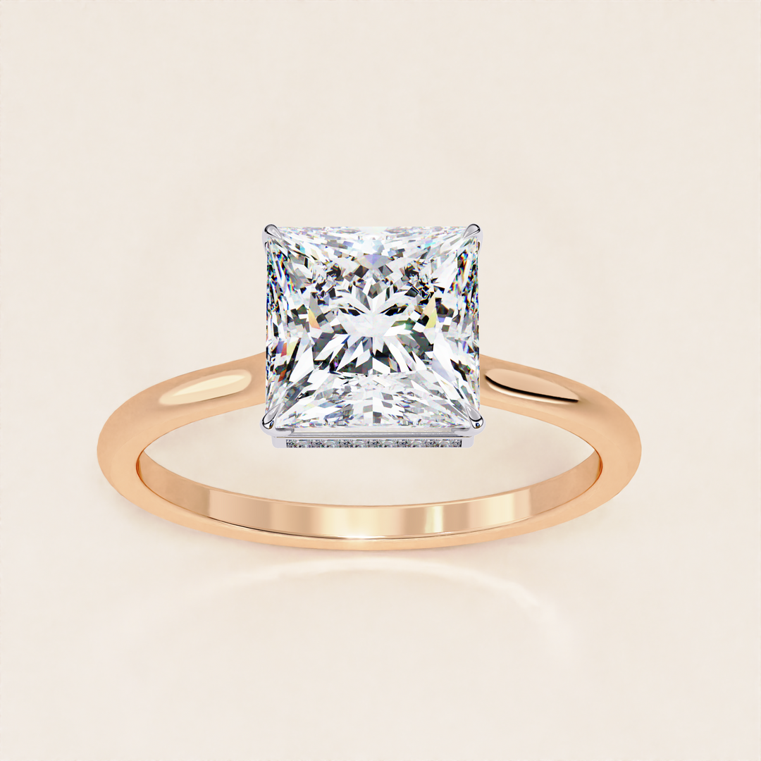 Crafted with Love | Artisan Made Ring | Princess Hidden Halo

