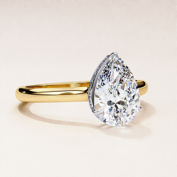 open shank engagement | modern diamond ring | hidden sparkle ring
