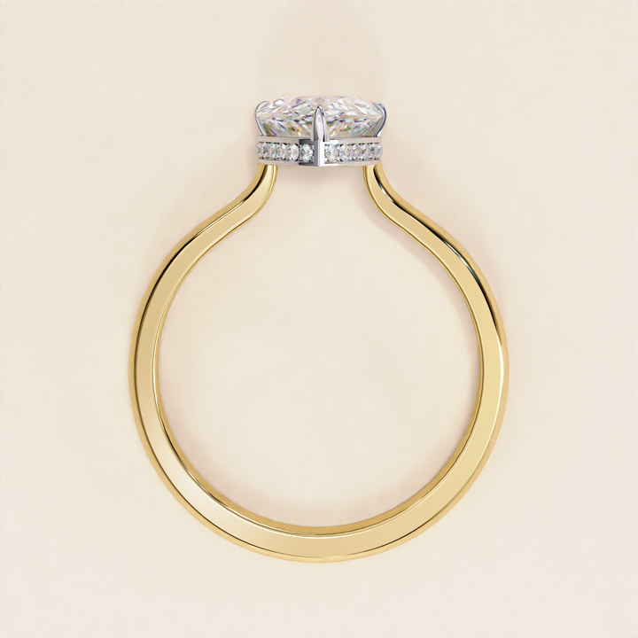 unique diamond ring | crafted with care | 14k white gold ring
