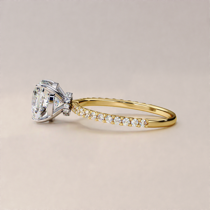 anniversary ring lab diamond | classic cushion cut ring | proposal ready ring
