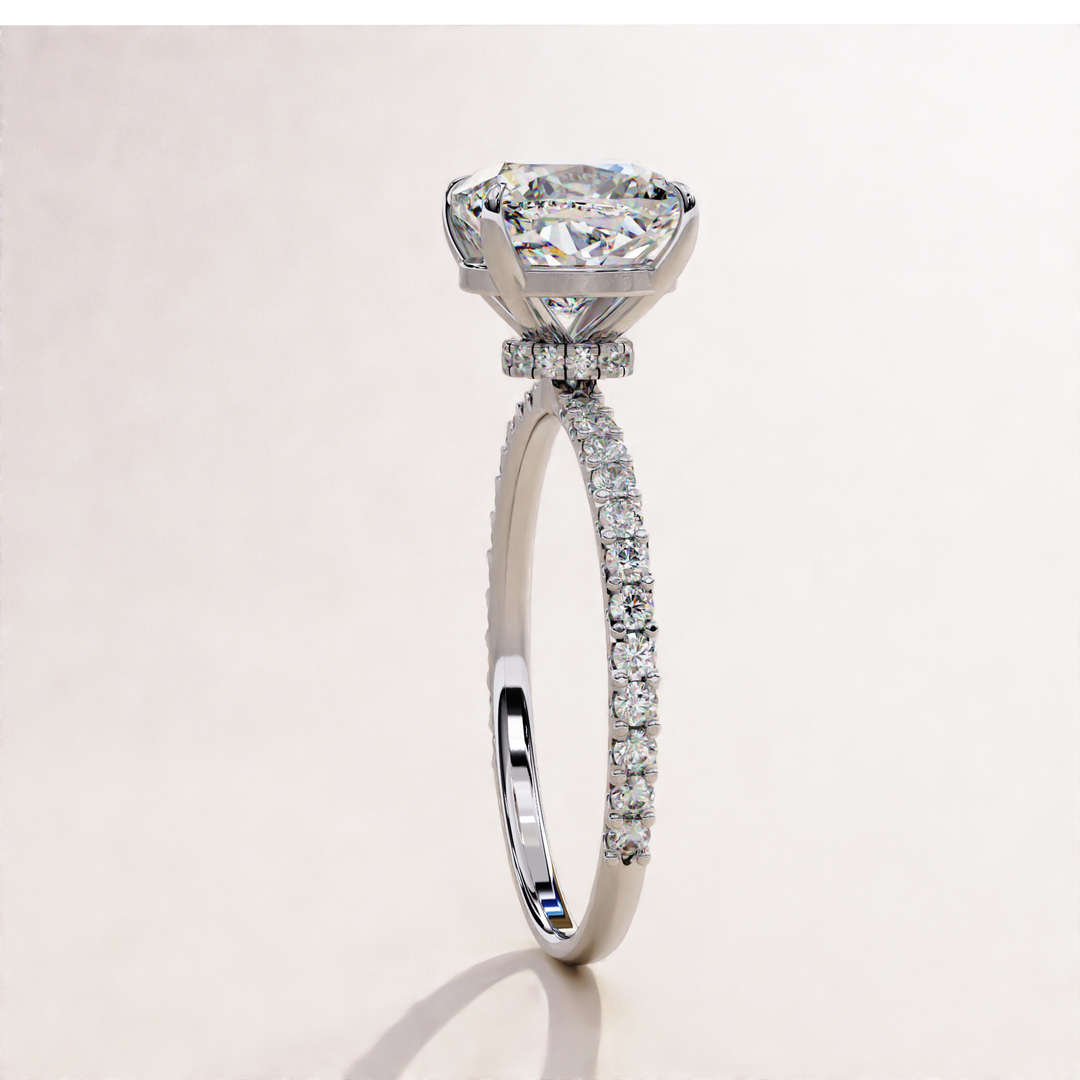 lab grown solitaire ring | minimal engagement ring | real gold ring
