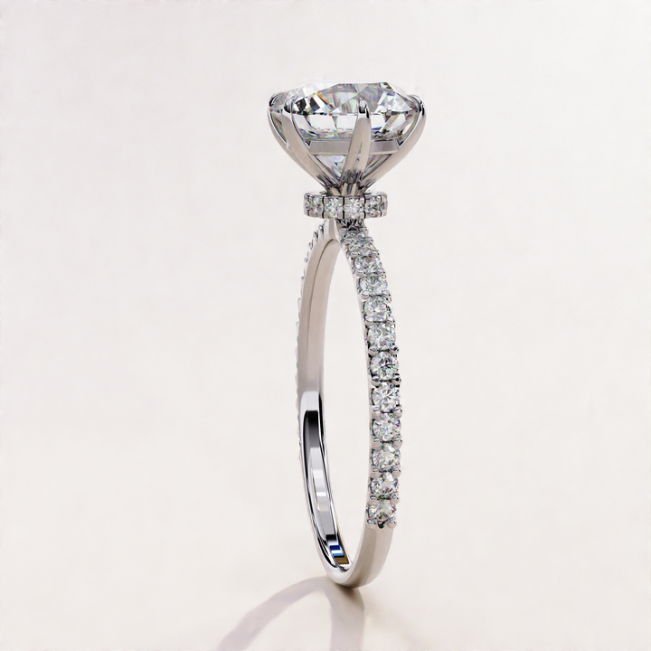 round cut sparkle | minimal diamond ring | clean design ring
