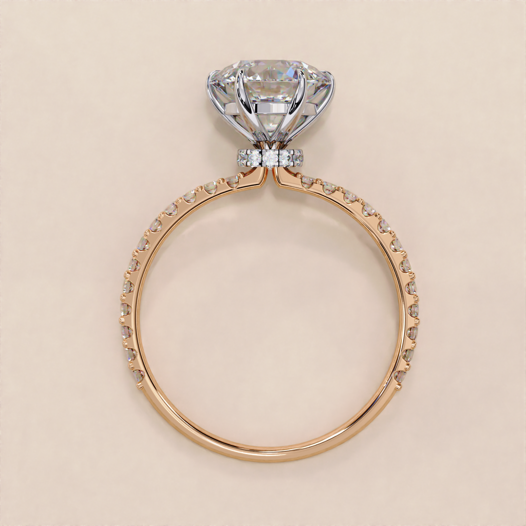 fine round diamond | high clarity lab stone | polished white gold
