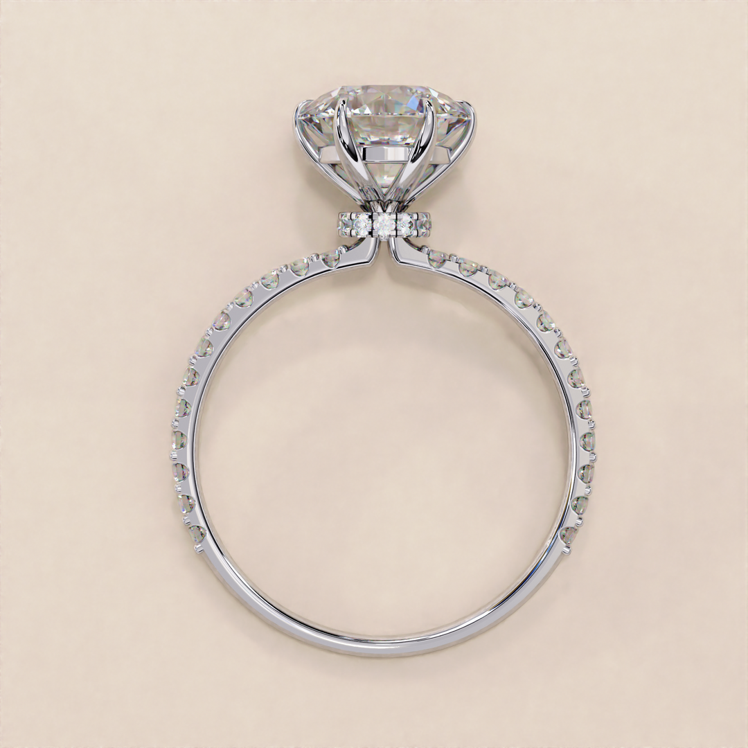 lab grown round ring | solitaire lab diamond | timeless engagement ring
