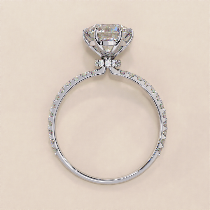 lab grown round ring | solitaire lab diamond | timeless engagement ring
